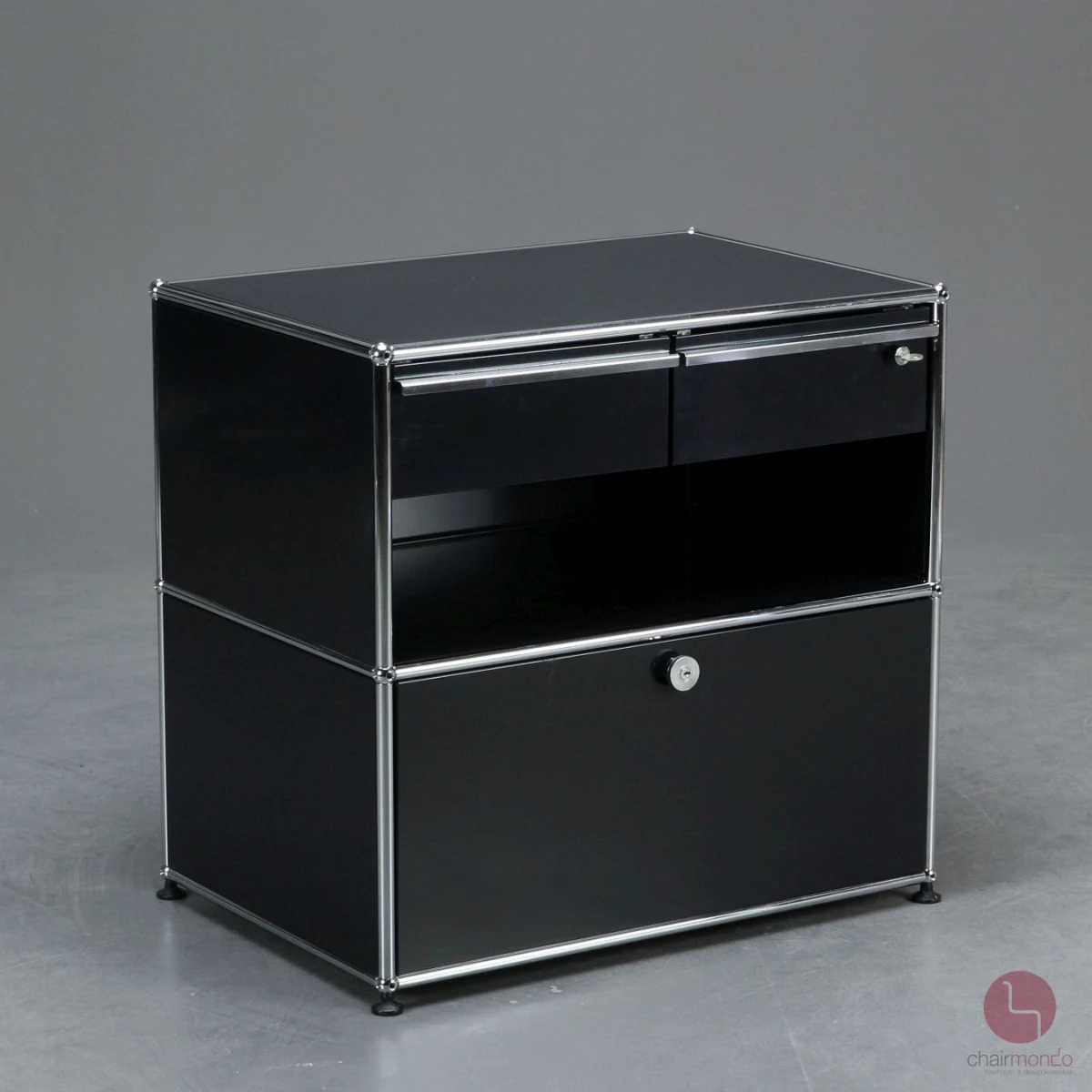 USM Haller Techniksideboard Schwarz mit Schubladen 75 x 75 x 50 cm gebraucht