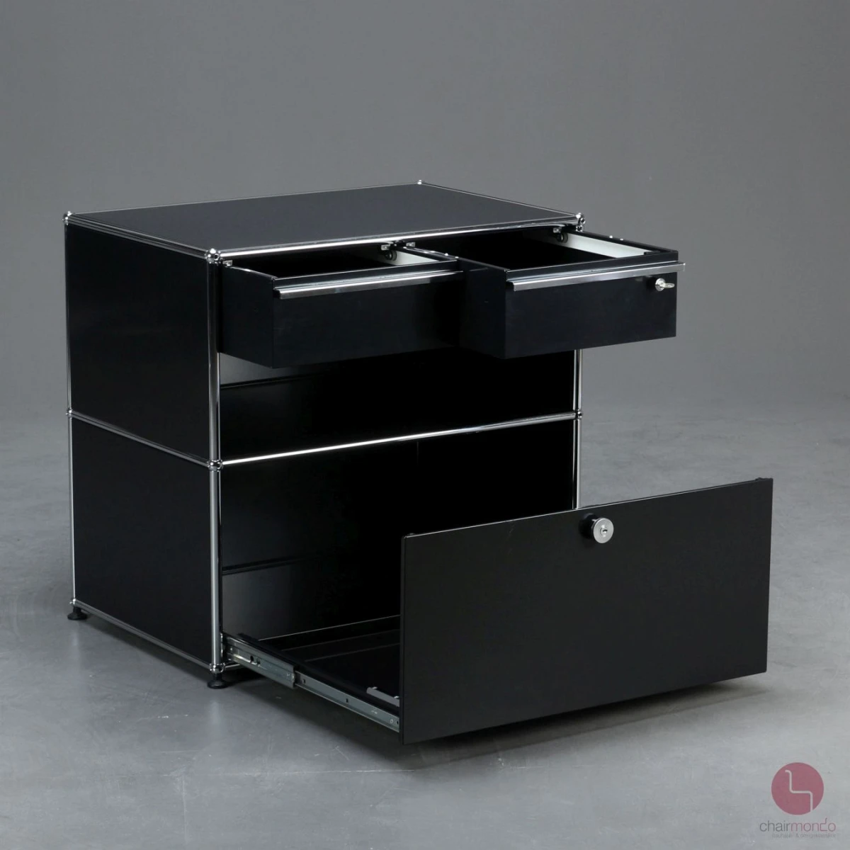 USM Haller Techniksideboard Schwarz mit Schubladen 75 x 75 x 50 cm gebraucht