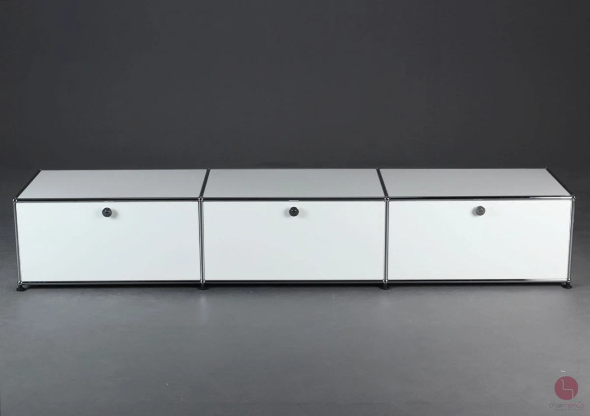 USM Haller Lowboard Weiß mit drei Fächern gebraucht