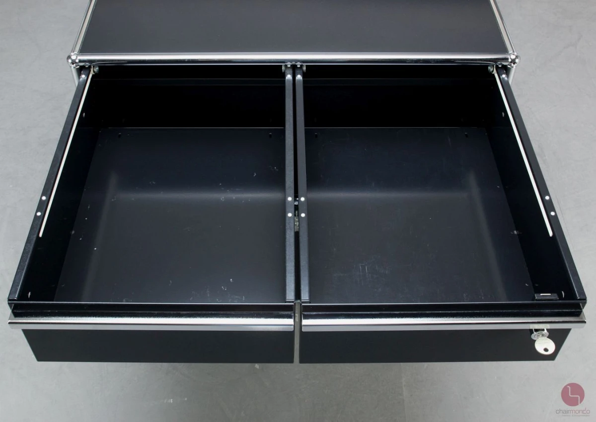 USM Haller Techniksideboard Schwarz mit Schubladen 75 x 75 x 50 cm gebraucht