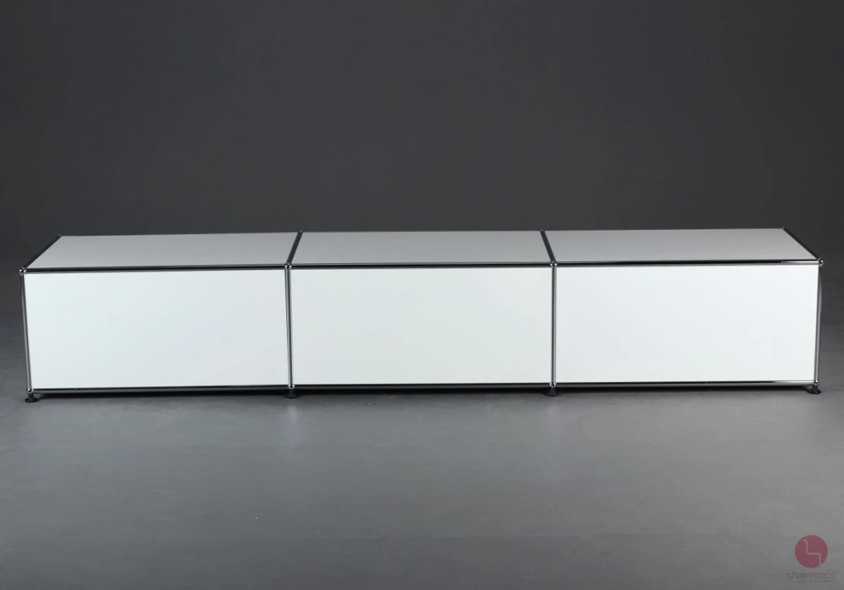 USM Haller Lowboard Weiß mit drei Fächern gebraucht