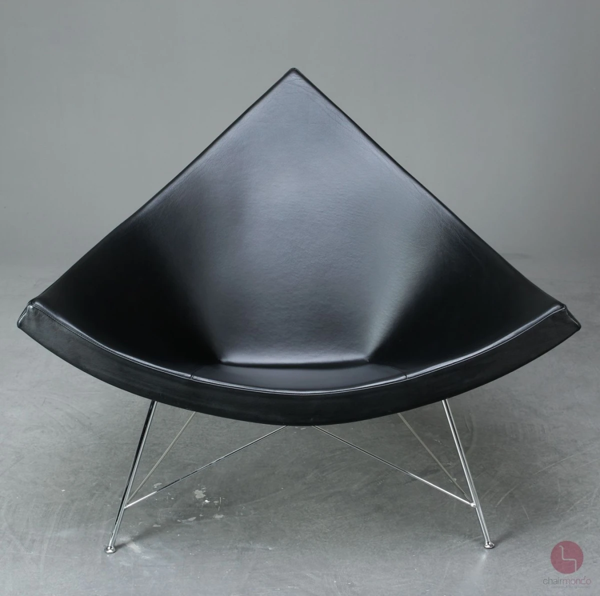 Vitra Coconut Chair Lounge Sessel Leder Schwarz Schale Weiß gebraucht