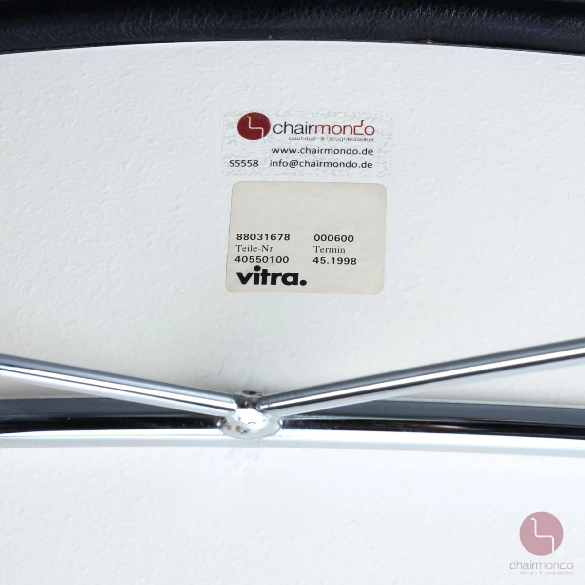 Vitra Coconut Chair Lounge Sessel Leder Schwarz Schale Weiß gebraucht