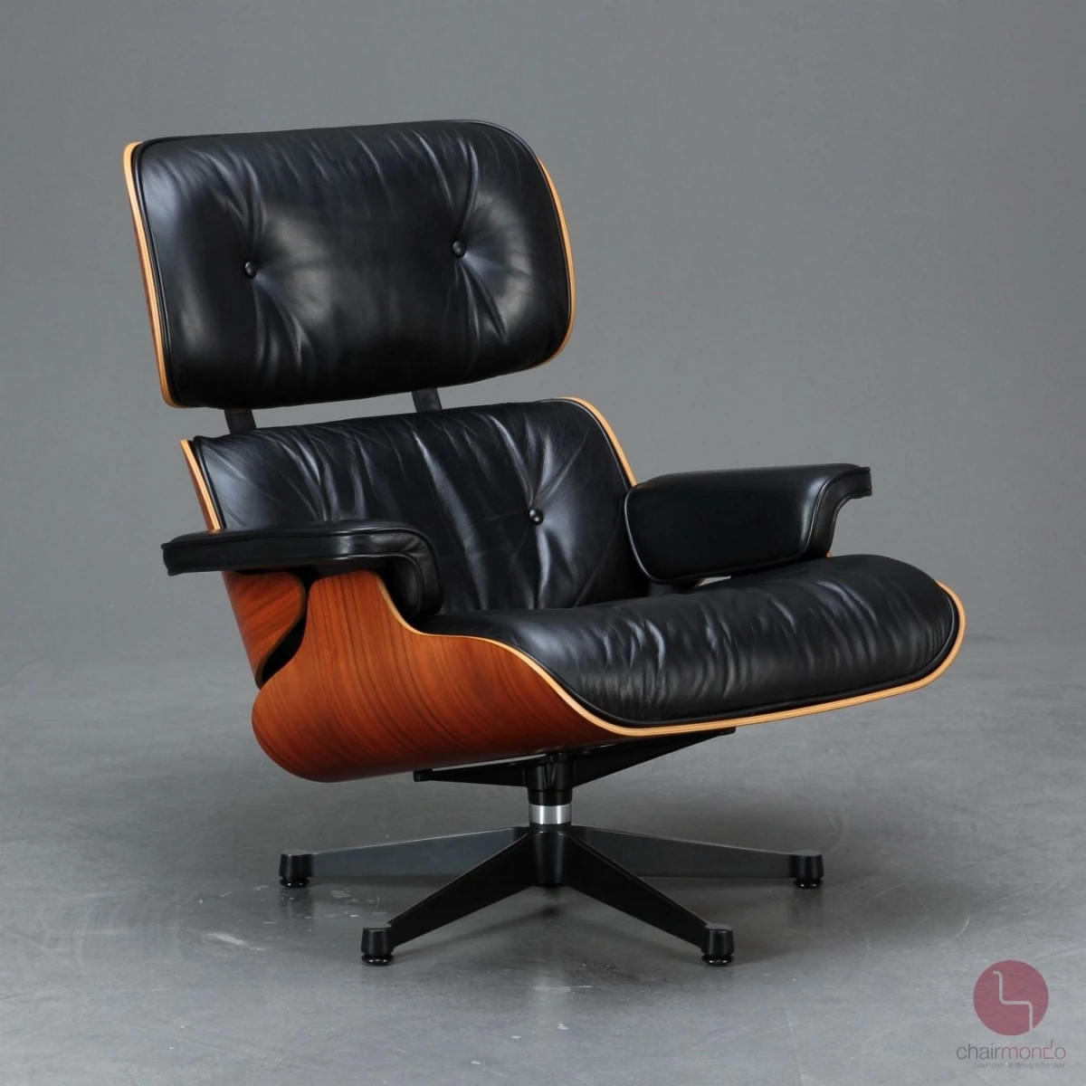 Vitra Eames Lounge Chair XL Palisander mit schwarzem Leder gebraucht