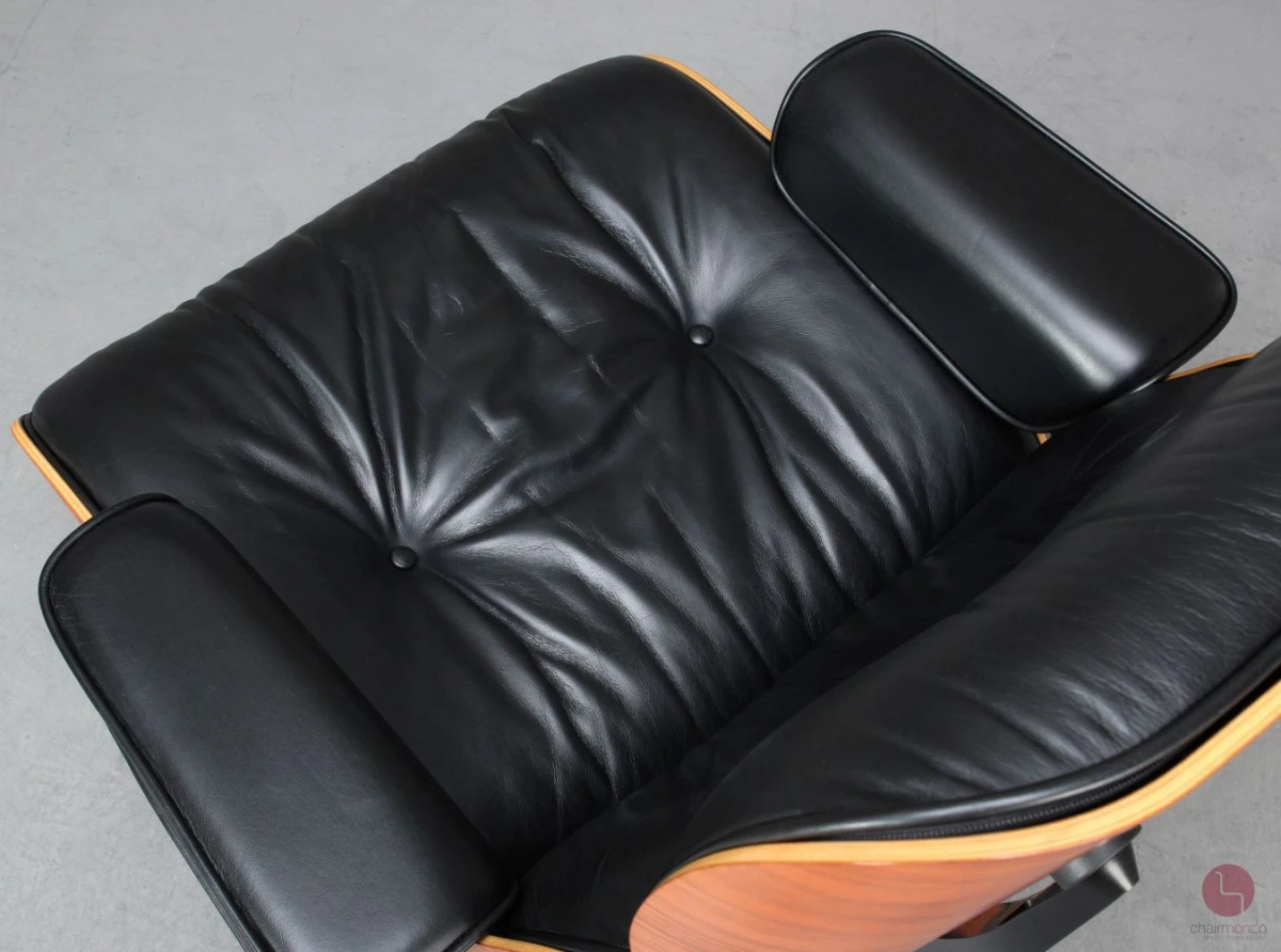 Vitra Eames Lounge Chair XL Palisander mit schwarzem Leder gebraucht