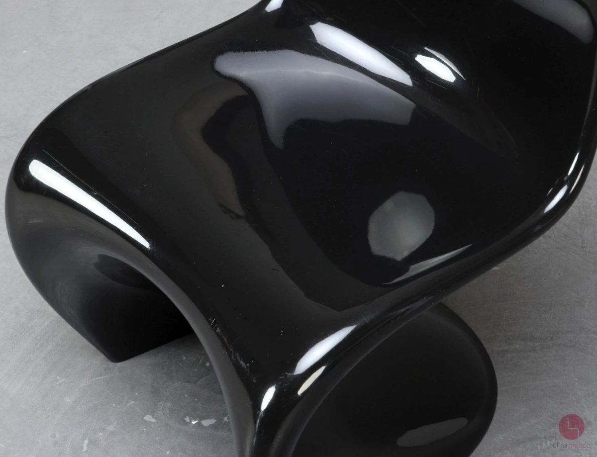 Vitra Panton Chair Classic Stuhl Schwarz Hochglanz gebraucht