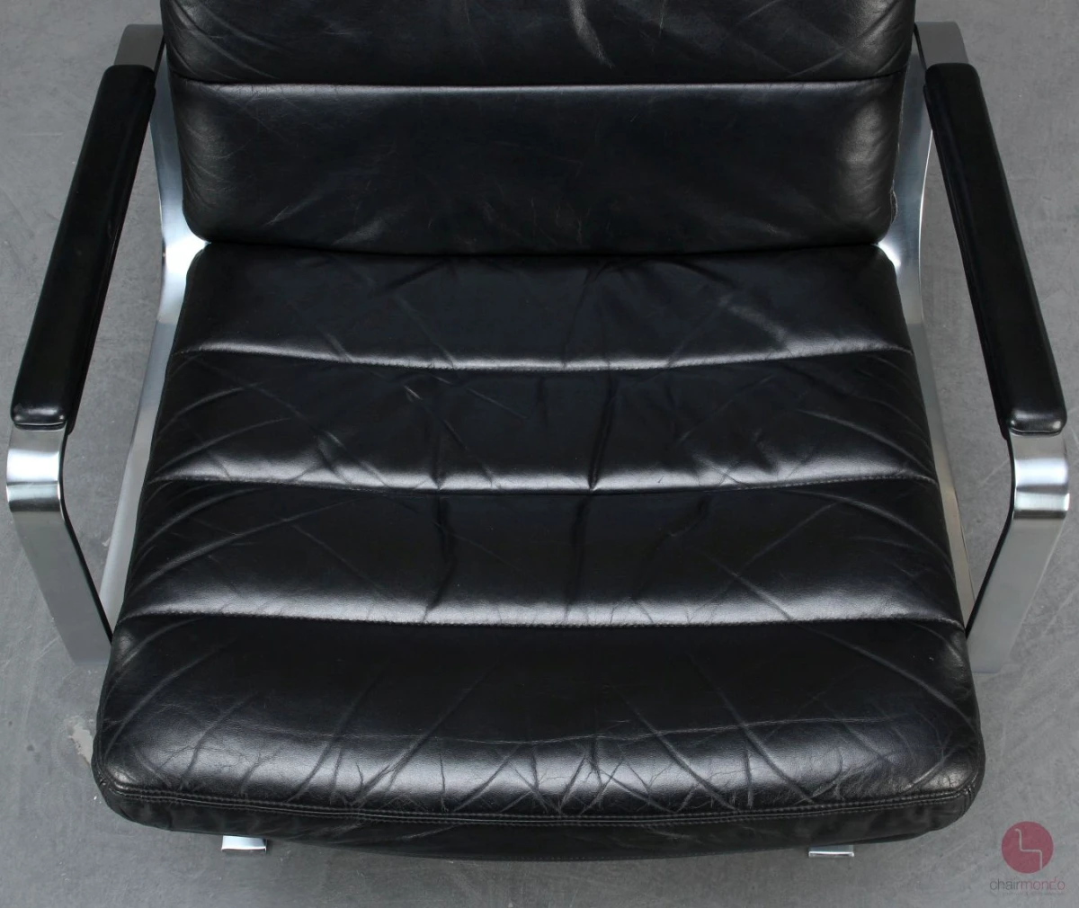 Walter Knoll Economy Leder Lounge Sitzgarnitur mit schwarzem Leder - gebraucht