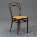 Thonet 214 Nussbaum Braun Bugholzstuhl mit Geflecht Vintage gebraucht