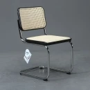 Thonet S32 V Freischwinger mit Geflecht und Stützgewebe inkl. Filzgleiter